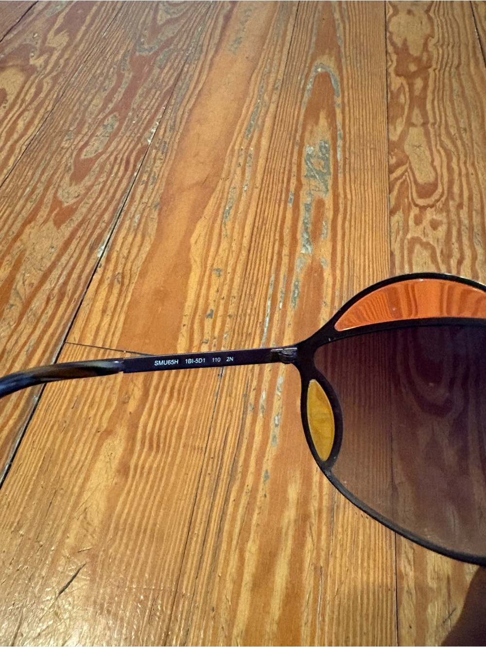 Miu Miu Brown Gradient Shield Sunglasses with Pink Accents - Picture 3 of 5